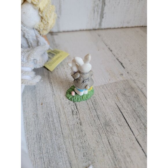 crazy mountain Easter bunny farmer plush spring mini figure chick set home decor - Picture 6 of 8